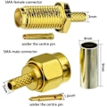 Miniatyrbillede 3 af 5: 10 stk SMA Han og Hun Koaksial og Krympeværktøj til SMA-RG174 RG316 WiFi Antenne Forlængerkabel