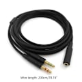 Miniatyrbillede 4 af 5: Erstatnings 3.5mm 2 i 1 Gaming Headset Audio Forlængerkabel Til HyperX Cloud II/til Alpha/Cloud Flight Hovedtelefon Til Comp