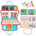 Pikkukuva 1 / 5: Taapero Montessori Busy Board lapsille Sensorinen oppiminen Frostbrush Learning Educational Research for Kids Fingerprint Green Planet Green Planet
