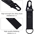Miniatyrbilde 4 av 7: Taktisk hengebelte webbing karabinkrok spenne stropp nylon snapkrok klips, nøkkelring nøkkelholder ring taktisk ryggsekk klips