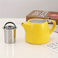 Miniatyrbillede 1 af 4: Autentisk japansk keramisk tekande | Rustfri stål infuser | Elegant og funktionel til eftermiddagste matte yellow