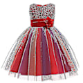 Miniatyrbillede 1 af 2: Piger Pailletkjole Regnbue Tutu Fødselsdagskjole Festkjole Red 140cm