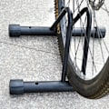 Miniatyrbillede 3 af 5: Cykelparkering Stativ Cykelholder Opbevaring Gulvparkering Stativ, Indendørs og Udendørs Brug, Sort