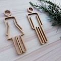 Miniatyrbillede 1 af 5: Toilet Dørskilt til Hotel, Kontor, Hjem Toilet Symbol Badeværelsesskilt WC Plade Toilet Skilt gold