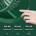 Pikkukuva 4 / 5: Pöytätuuletin Käsituuletin Taitettava Sisäänvedettävä Pieni Tuuletin Mini Kannettava Lataus USB Koti Hiljainen Pitkä Valmiusaika Mini Sähkötuuletin Green Charging 2pc