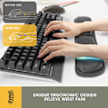 Miniatyrbild 2 av 6: Handledsstöd för tangentbord och musmatta, handledsstöd för tangentbord och musmatta, ergonomiskt handledsstöd med minnesskum Keyboard Wrist Support Pad