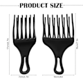 Miniatyrbillede 2 af 5: 2 stk. Hår Pick Kamme - Afro Styling Kam til Krøllet Naturligt Hår - Store & Små Plastik Brede Tand Picks
