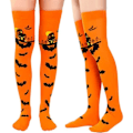 Miniatyrbillede 1 af 2: 2 Par Halloween Bat Sokker Halv-Kalv Sokker Græskar Sokker Stribede Sokker Prom Rekvisitter Kostumer