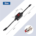 Miniatyrbillede 3 af 5: 12V Strømbryder, IP65 Vandtæt SAE Stik med LED-indikator, 14 AWG Kabel til Solpanel, L