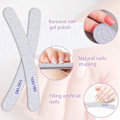 Miniatyrbilde 7 av 8: 15 stk neglefiler profesjonelt sett buede neglefiler 100/180 grit dobbeltsidig smergelbrett manikyrverktøy for hjemme- og salongbruk A15 Pcs Curved  White