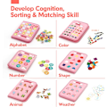 Miniatyrbilde 4 av 8: Travel Busy Board Montessori Leke for Småbarn 1 2 3 4 År Gamle Baby Sensoriske Lekebrett Sensoriske Leke for Babyer Førskoleutdannings Læringsleker