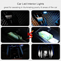 Pikkukuva 2 / 5: Auton LED-sisävalot, jalkatilan valot auton sisätilojen tunnelmavalaistukseen, USB-ladattavat langattomat kosketusvalot autoon tavaratilaan 7 Colors