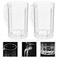 Miniatyrbilde 3 av 5: 2 stk. 500ML Transparent Ølkrus Plast Øldrikkekopp Juicekopp Husholdningsvannkopp