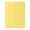 Miniatyrbild 5 av 5: Origami Tri-Fold Stativtablettfodral för iPad 10.9 (2022), PU-läder + Transparent Akryl Case Yellow iPad 10.9 (2022)
