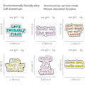 Miniatyrbillede 7 af 7: 6 stk. bogstav emalje pin positiv opmuntring sætning broche pin inspirerende bogstav revers pin badge positivt ordsprog pin sæt tøj taske fest dekoration