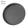 Miniatyrbillede 1 af 5: Varmebestandig Pizzaplade Non-stick Kulstofstål Ridsefast Bred Anvendelse Opvarmningspande til Hjemmet Black 8Inch