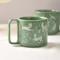 Miniatyrbillede 3 af 5: Hjemme Kaffe- og Tekopper, Husholdningsartikler, Krus, Kreative Grønne Skovkrus, Små Friske Dyr Keramiske Vandkopper