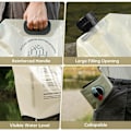 Miniatyrbilde 5 av 5: 2 stk. sammenleggbar vanntank for camping - 9L sammenleggbar vanntank for utendørs bruk med tapp, BPA-fri bærbar drikkevannstank for camping