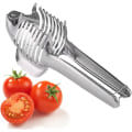 Miniatyrbild 1 av 5: Frukt Lime Slicer - Lime Frukt Tomat Skärare Rund Slicer Rostfritt Stål | Rund Citron Ägg Skivning Verktyg, Flerfunktionell Handhållen Rund Frukt Tång