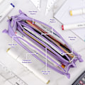 Miniatyrbild 4 av 5: Genomskinlig pennfodral, stor kapacitet pennväska för flickor och pojkar, pennfodral vattentät PVC-påse arrangör för studenter, kontor, konst, skolmaterial