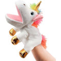 Miniatyrbild 4 av 5: Plush Enhörning Handdocka med Öppen Rörlig Mun för Fantasifull Lek, Rollspel, Interaktiv Leksak för Berättande Undervisning Dockteater, Födelsedag