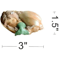 Miniatyrbillede 2 af 3: Miniature Have Statue - Drømme Havfrue Little Mermaid in Conch