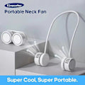 Pikkukuva 2 / 5: Tehokkaat kädessä pidettävät tuulettimet riippuva kaulatuuletin Power ventilador siivettömät kaulapantatuulettimet kannettava mini-ilmastointilaite USB ladattavat sähkötuulettimet White