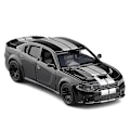 Pikkukuva 2 / 5: 1:36 Challenger SRT -mittakaavan uusi leluvalmistettu malli vetävällä autolla lapsille lahjaksi F142 police withbox
