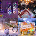 Pikkukuva 5 / 8: LED-tähtivalot paristoilla, 3 kpl 2M 20 LED Mikrolanka Tähtivaloketjut Makuuhuoneen Purkkiin Lasit Hääjuhliin 3 Colors 3pcs