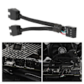 Miniatyrbilde 2 av 5: Hovedkort USB 2.0 9-pins Header 1 til 2 Utvidelseshub Splitter Adapter Konverter