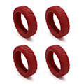 Pikkukuva 1 / 5: Matkalaukkujen pyöränsuojukset Silikoniset äänettömät suojukset useimpien 8 pyörivän pyörän matkalaukkuihin Red 4pcs