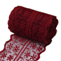 Pikkukuva 1 / 5: 10 m pitsinauharulla, 4,5 cm leveä, ei-elastinen, värikäs pitsi, DIY-kirjontakoriste ompeluun Dark Red