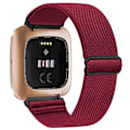Pikkukuva 1 / 5: Joustava kudottu lenkkiremmi Fitbit Versa 3 2:lle, Versa Lite -remmi, säädettävä nylonurheilukelloremmi Fitbit Sense -kellolle Wine Red For Versa a little