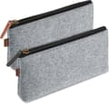 Multifunktionellt pennfodral, 1/2-pack vikbart pennfodral, resepennfodral med dragkedja – stor kapacitet, multifunktionellt grått 2-pack Gray 2-st