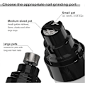 Miniatyrbilde 3 av 5: Heusom Silent Groom Pro Negleklipper for Hunder og Katter, Oppladbar USB-lading, 3 Slipeporter, Dobbel Hastighet, Ultra-Stille