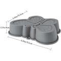 Miniatyrbillede 2 af 5: 3D Butterfly Kageform, 6x6x1.5 tommer Non-Stick Silikon BPA Fri Kageform til Bagning af Muffins, Brød