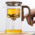 Miniatyrbild 3 av 4: 600ml Magisk Tekanna Vattenseparationsglas Tekanna Magisk Tekanna med Insats Glas Tekanna med Sil