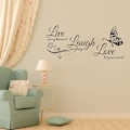 Miniatyrbild 4 av 4: Live Love Laugh Väggdekaler, Motiverande Väggdekaler, Väggskylt Konstdekor, för Heminredning för Sovrum Vardagsrum