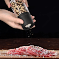 Pikkukuva 6 / 6: Suola- ja pippurimyllysarja, suola- ja pippurikeraaminen ydin ja lasirunko, suola- ja pippurimylly, ei suolaa/pippuria mukana (2 pakkausta) (140 ml)