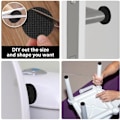 Miniatyrbild 4 av 7: Antislip möbeldynor - 60 st självhäftande gummifötter dynor möbelgrepp stolsbensdynor - Anti-scratch möbelfotskydd för