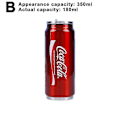 Miniatyrbilde 1 av 5: 350 ml/500 ml Coca Cola-krus, varm og kald isolasjon, 304 rustfritt stål termos, stor Coca Cola-vannflaske, tilpasset bilkoppholder Actual Capacity 180 Ml Red