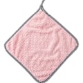 Miniatyrbillede 2 af 5: Hængende Coral Fleece Håndklæde Køkken Rengøringsklud Kvadratisk Opvaskklud Superabsorberende Håndklæde - Pink