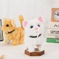 Miniatyrbillede 2 af 9: Elektronisk kattelegetøj plysrobot til kat kæledyr gå løbe dyr ryste hale søde elektriske legetøj til børn fødselsdag White