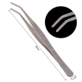 Pikkukuva 1 / 5: 12,5/14/16/18 cm ruostumattomasta teräksestä valmistetut pinsetit kaarevalla terävällä hammastetulla kärjellä 18cm elbow