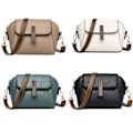Miniatyrbild 2 av 5: Mjuk Läder Crossbody Väska, Axelväska för Kvinnor Crossbody Skalväska Blue