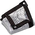 Miniatyrbild 1 av 8: Reflekterande Aluminet Solskyddstyg, Solskyddsnät Silver Mesh Skuggnät, Växthus Blommor Växter Uteplats Gräsmatta Nätnät