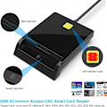 Miniatyrbillede 5 af 5: Smart Card Reader DOD Militær USB Common Access CAC, Kompatibel med Windows, Mac OS og Linux
