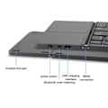 Miniatyrbilde 7 av 7: Tri-Fold Bluetooth-tastatur, Bluetooth Bærbar Mini Trådløst Tastatur med Touchpad Mus - Svart