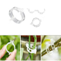 Miniatyrbillede 1 af 8: Planteklemmer til plantesupport/trellis 100-pak Gr Transparent