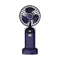 Miniatyrbild 1 av 5: Drivna Handfläktar Mini Portabel Handhållen Fläkt Student Liten Fläkt Digital Display Vikbar Skrivbords Aromaterapi USB-laddning Hängande Hals Elektrisk Fläkt Blue